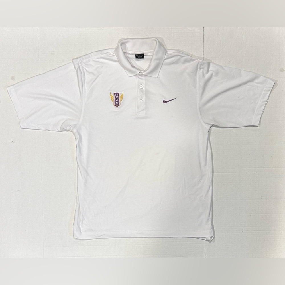 Vintage 2000’s Nike Dri-Fit USA White Polo